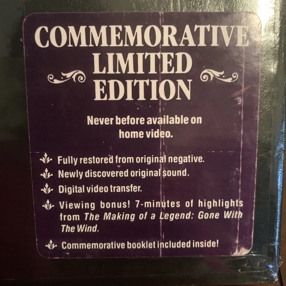 Gone With the Wind 50th Anniversary Limited Edition (VHS, 1990, 2-Tape Set) - Picture 4 of 6